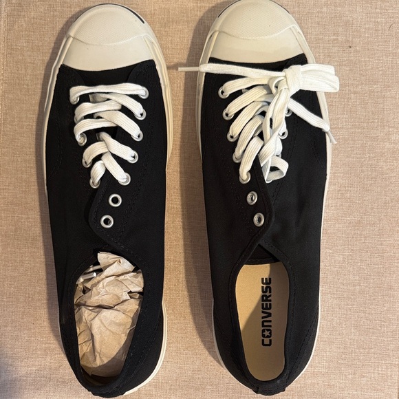BRAND NEW Converse Jack Purcell Black and White Sneakers - Picture 5 of 7